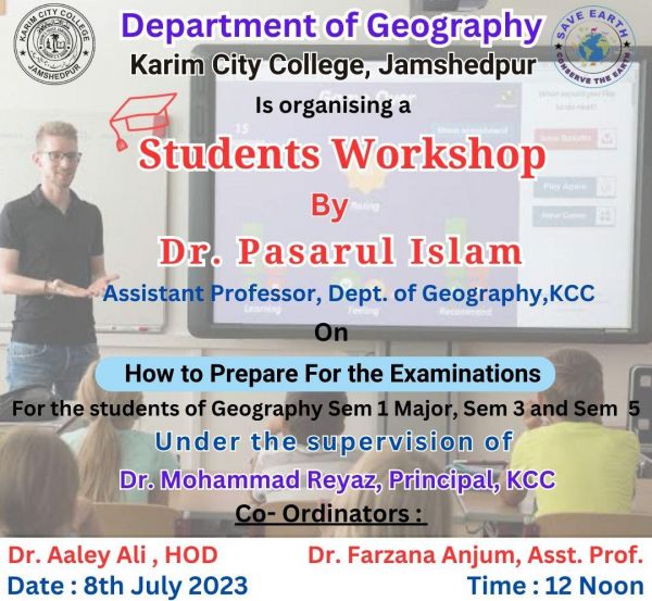Student Workshop organized by Department of Geography