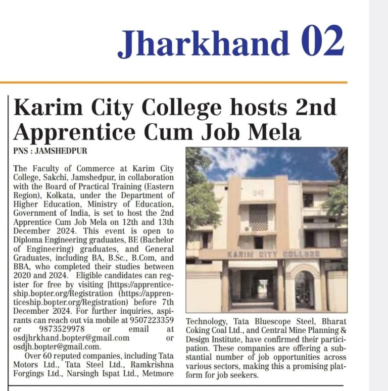 KCC hosts 2nd apprentice cum job mela